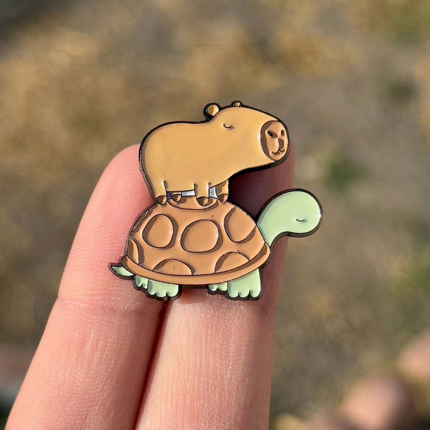 Capybara x Turtle pin
