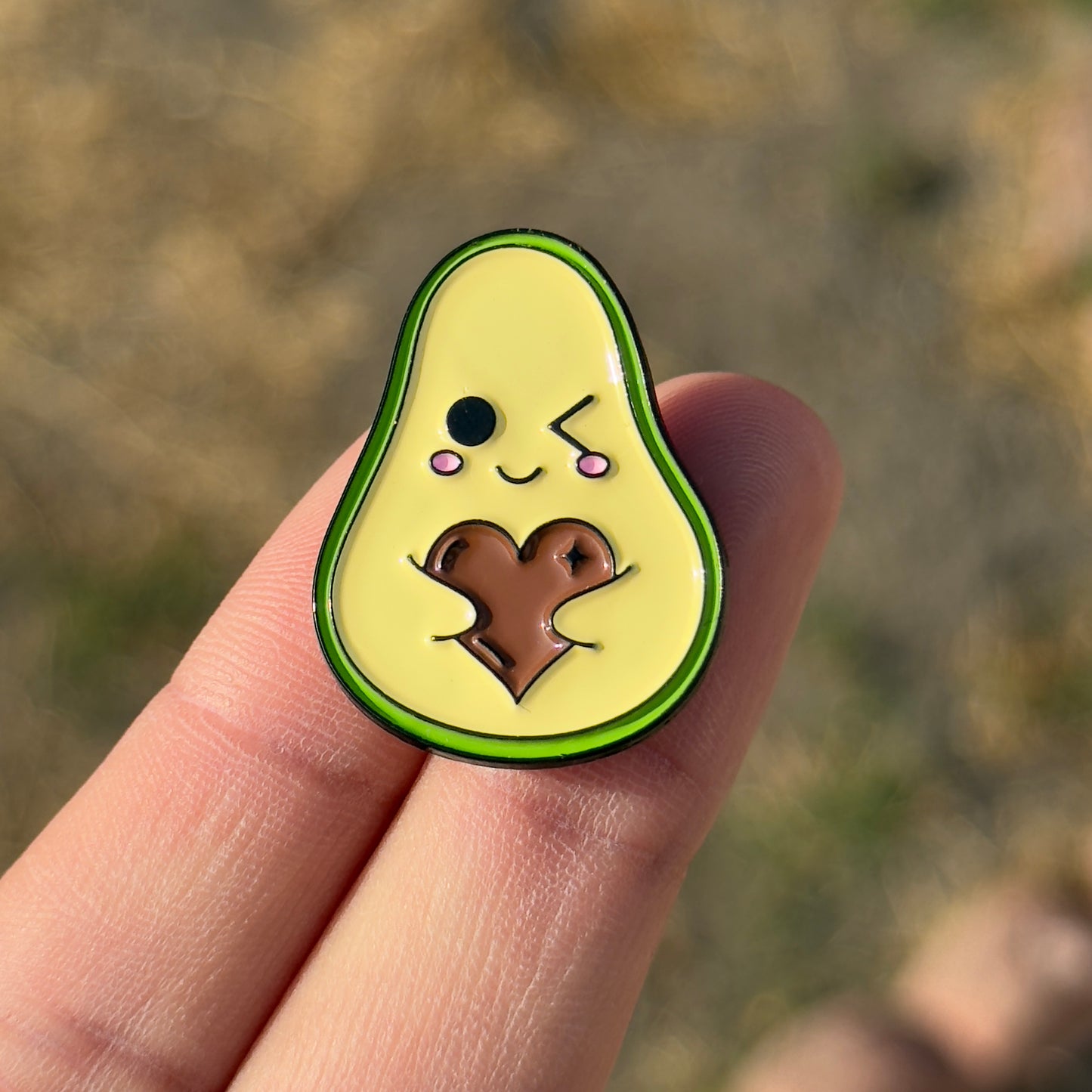 Avocado Heart pin