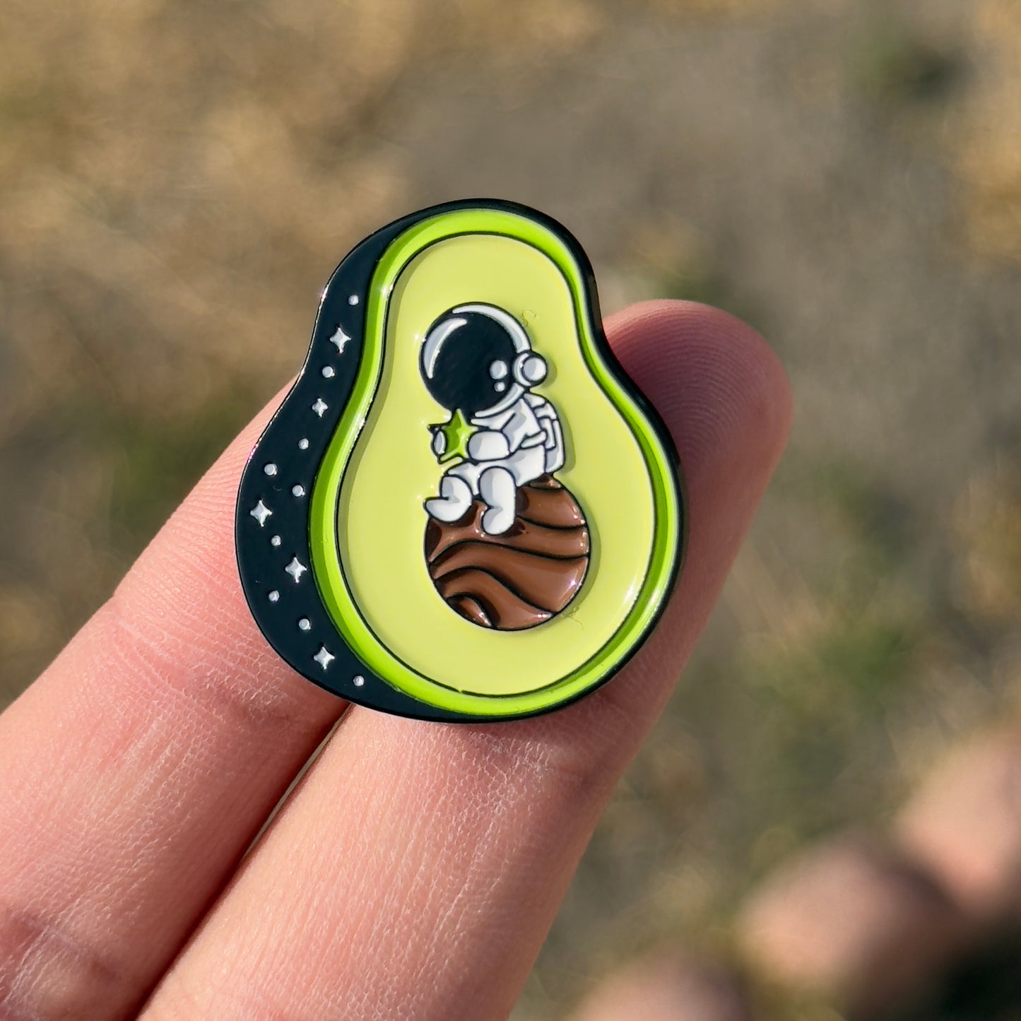 Avocado Astronaut pin