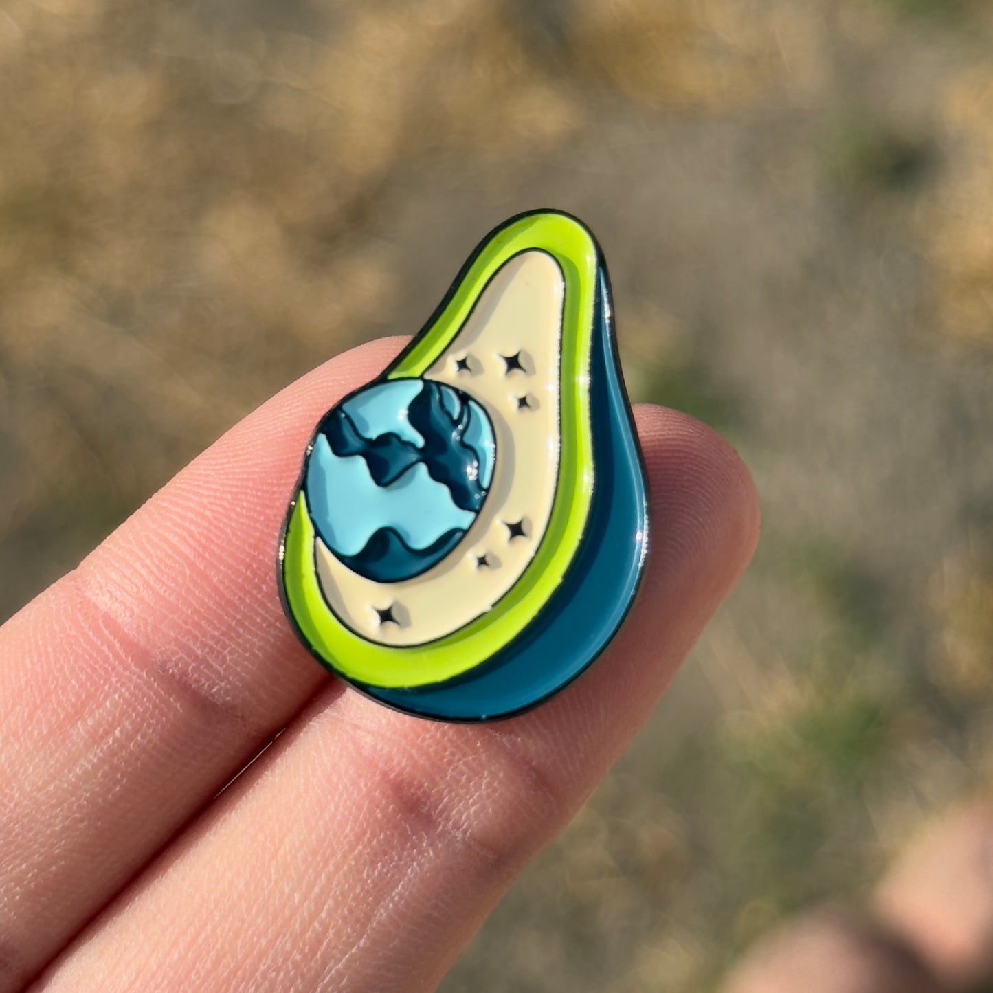 Avocado Earth pin