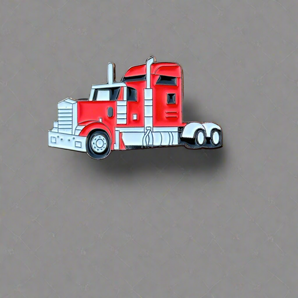 Red Semi-Tractor pin
