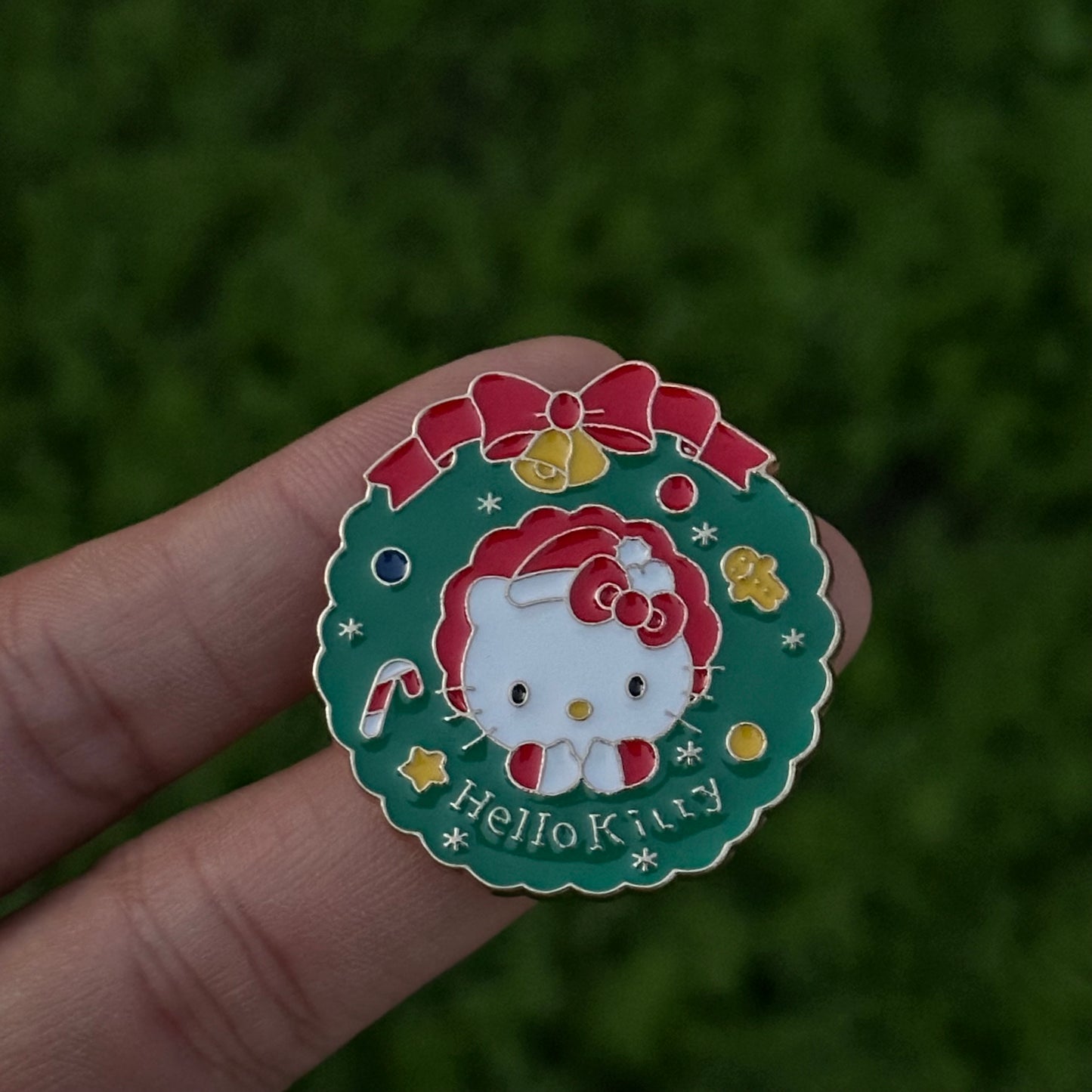 Hello Christmas pin